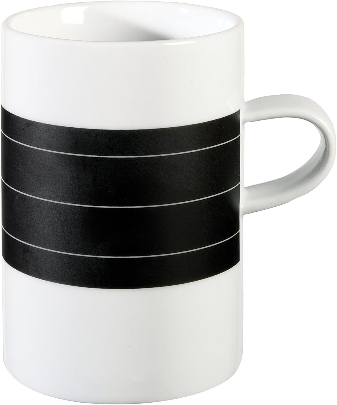 ASA Memo Mug with Handle, with Chalk & Sponge, Ceramic, White with Slate Field, Ø 7.2 cm, 5920012