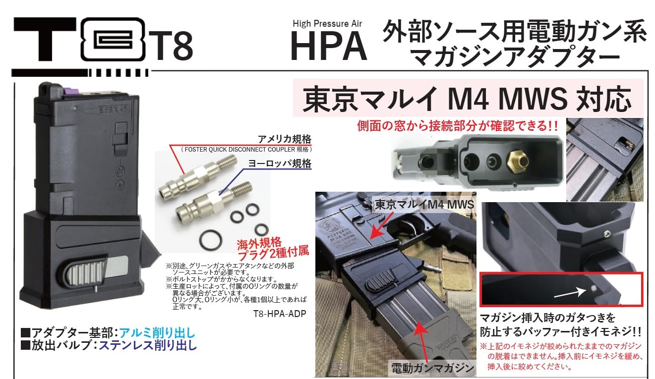 Amazon.co.jp: 外部ソース用 HPA マガジンアダプター 東京マルイM4MWS