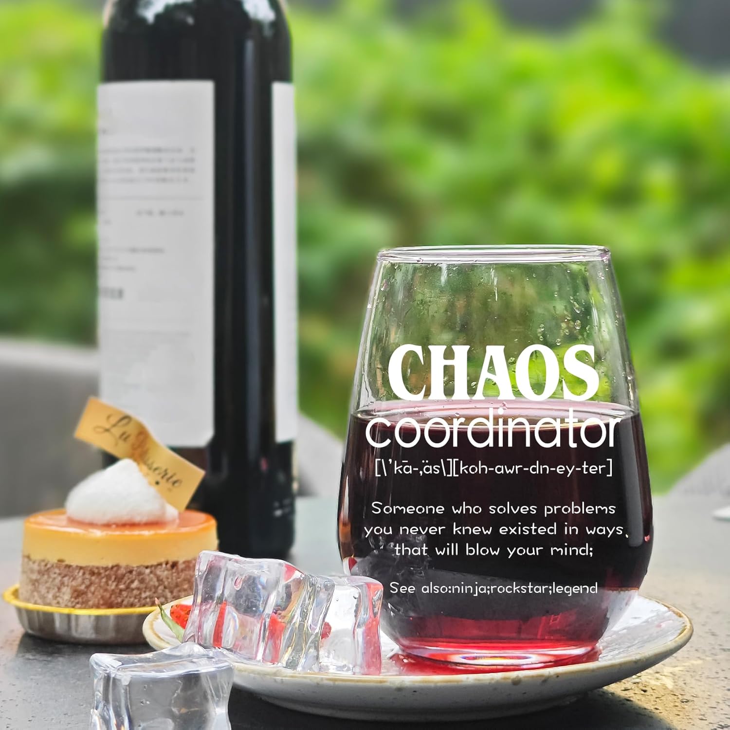 Wine Glass for Women - "Chaos Coordinator" 15oz Stemless Thank You Gift for Boss, Nurse, Teacher & Coworker, Office/Birthday/Admin Day Appreciation -302 - Image 2