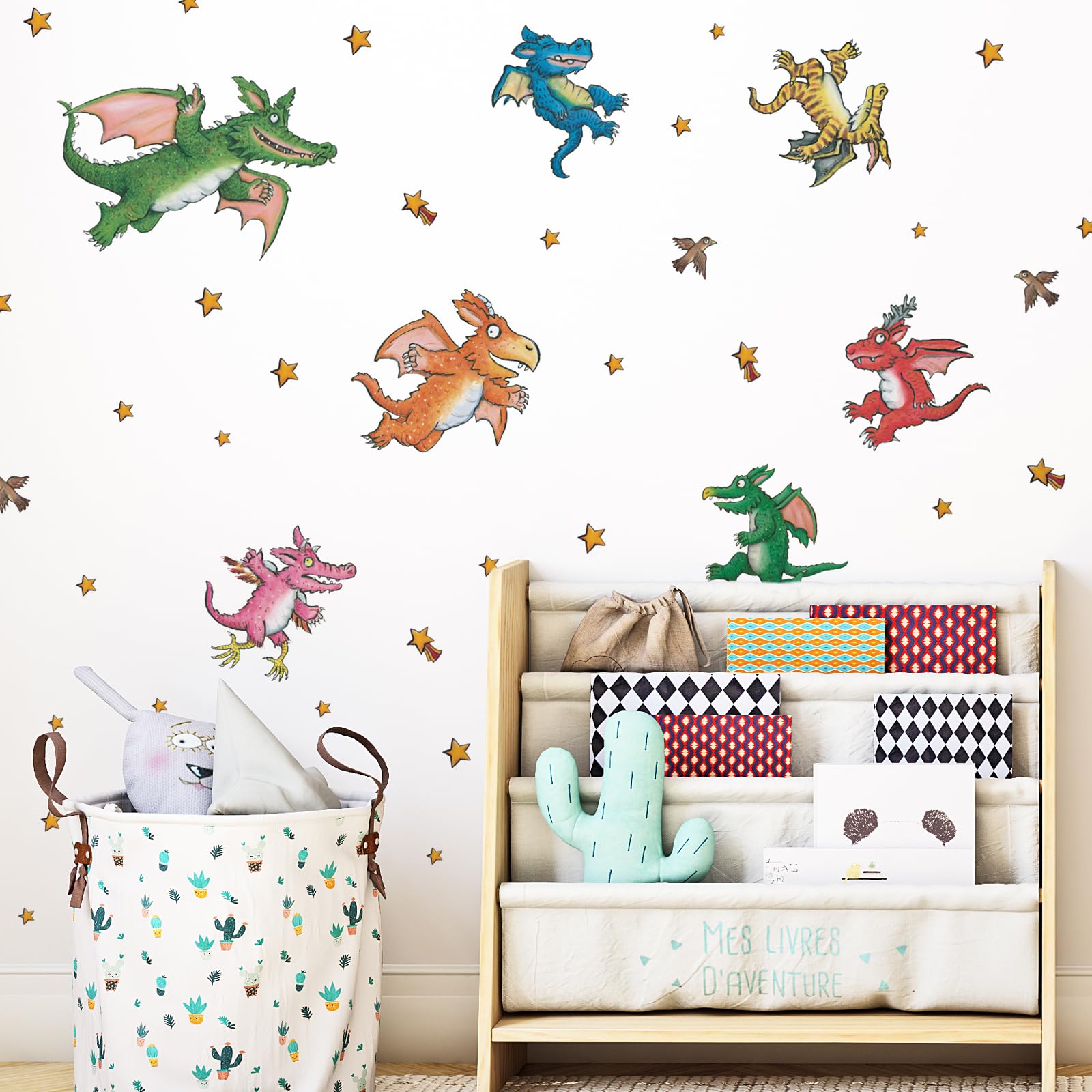 Stickerscape Zog And Dragons - Large Zog And Dragons Wall Stickers (Large) | Gruffalo And Friends | Child's Bedroom Decor | Easy To Apply, Cleanly Removable