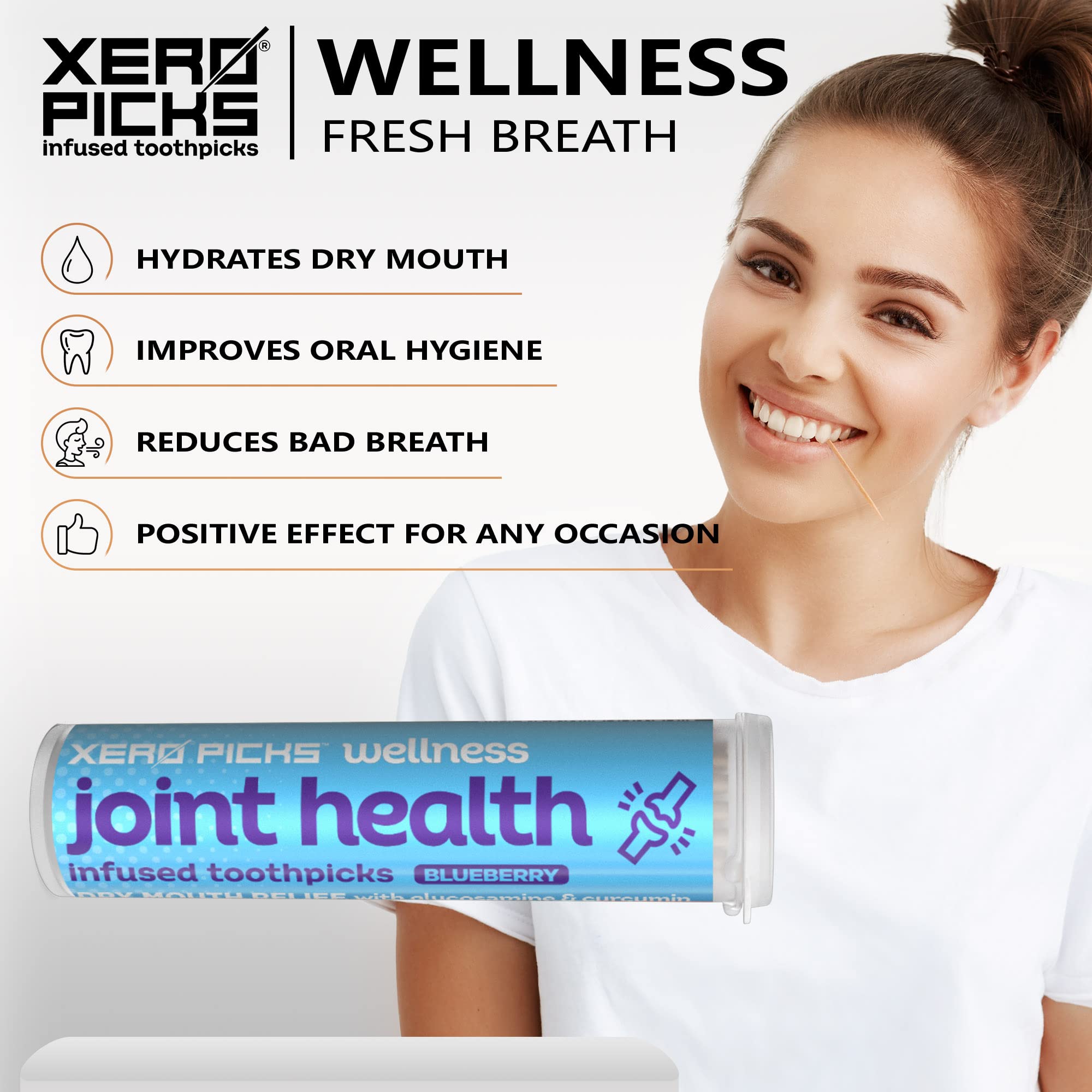 Xero Picks Lot de 20 cure-dents infusés pour une haleine fraîche et une prévention durable de la bouche sèche - Menthe verte, cannelle, vert hivernal, menthe tropicale, menthe poivrée, menthe épicée Xero Picks Lot de 20 cure-dents infusés pour une haleine fraîche et une prévention durable de la bouche sèche - Menthe verte, cannelle, vert hivernal, menthe tropicale, menthe poivrée, menthe épicée