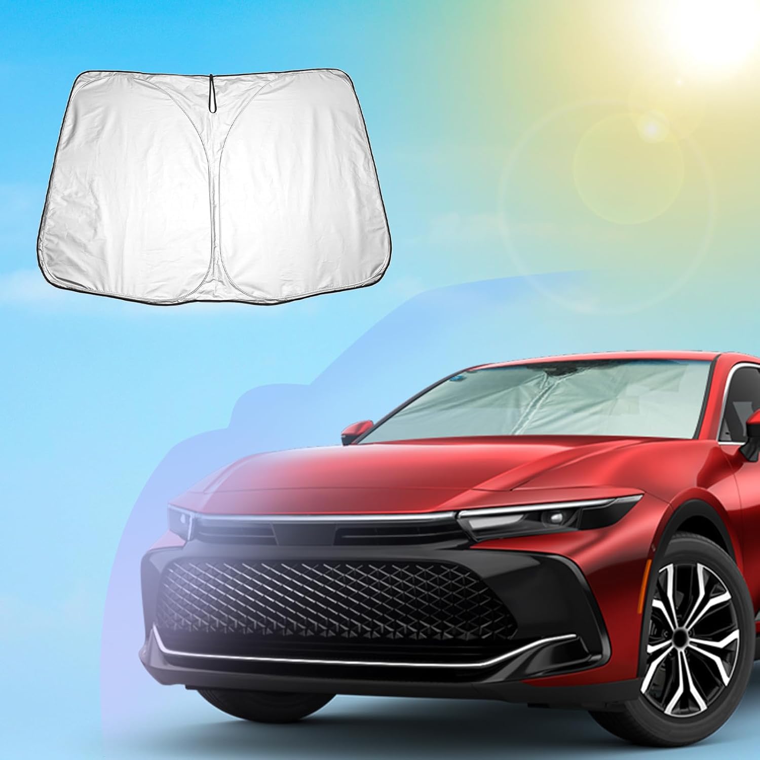 SXCY for 2023 2024 2025 2026 Toyota Crown Signia Windshield Sunshade for 2023-2025 2026 Toyota Crown Signia Accessories 2024 2025 2026 Crown Sunshade Foldable Sun Shield 2024 2025 2026 Crown Sunshade