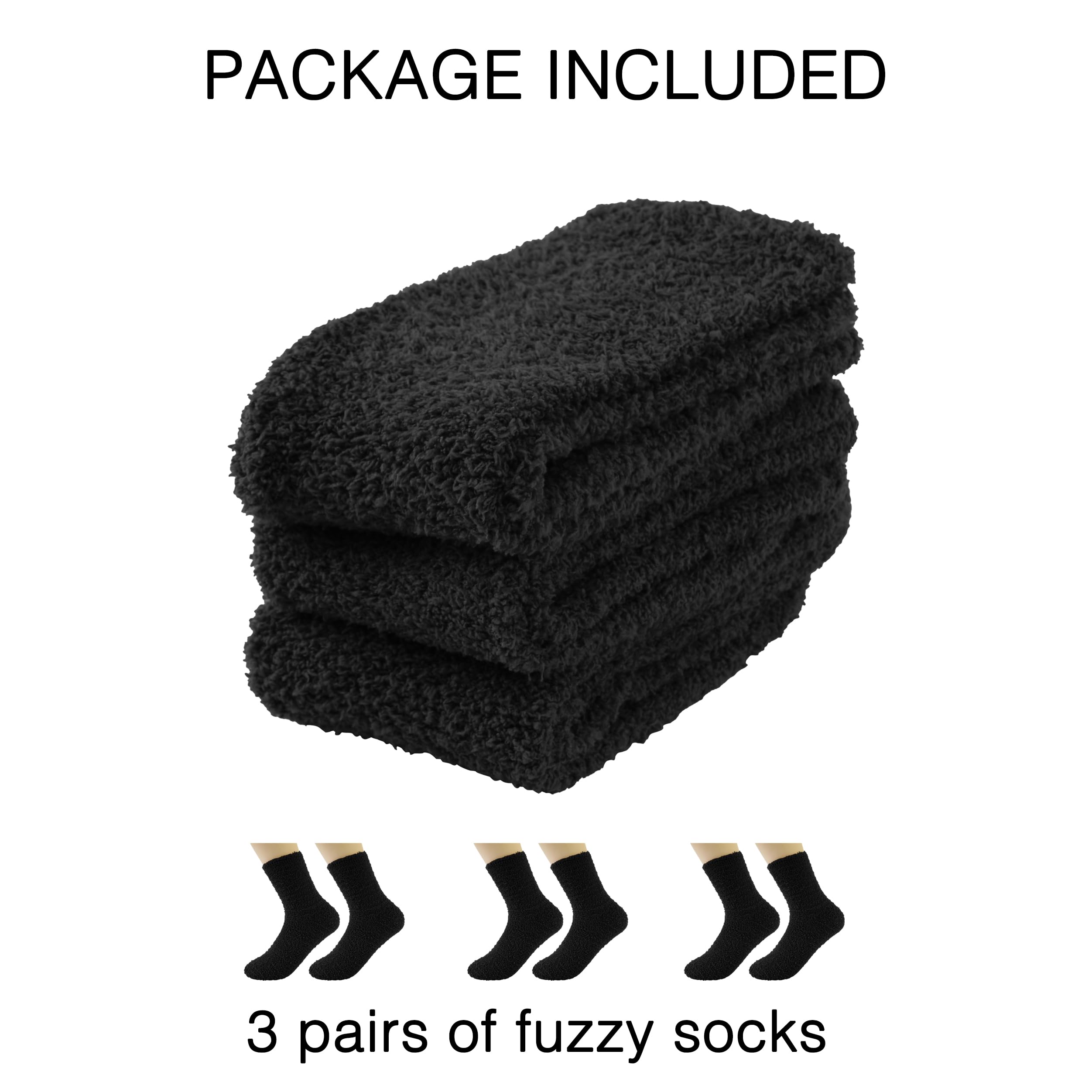 OVOV 3 Paar Herren Bodensocken Winter Warm Coral Fleece Flauschige Weiche Fuzzy Home Socken