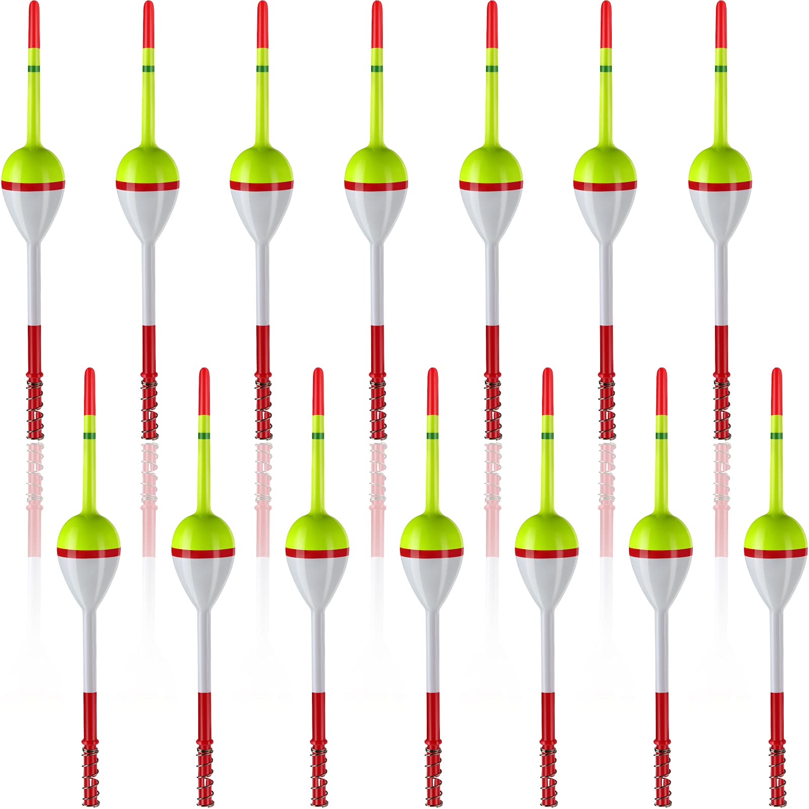 Sumind Fishing Floats Bobbers Balsa Wood Floats Oval Stick Slip Bobbers for Fishing Balsa Floats Crappie Tackle Accessories (15 Pieces)