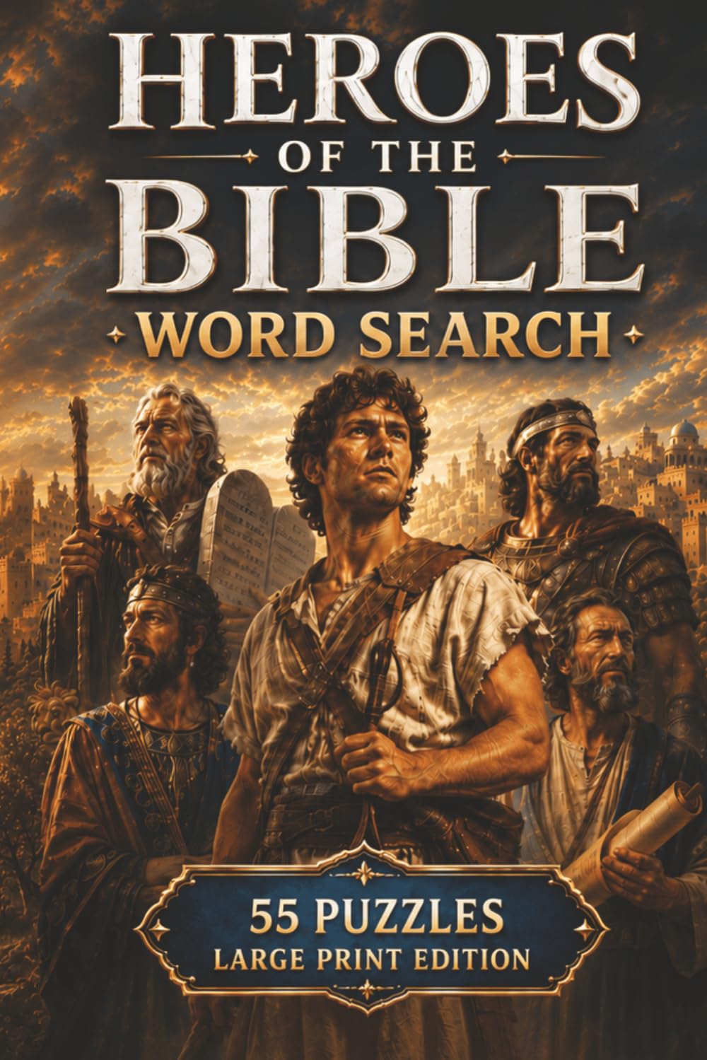 Heroes of the Bible Word Search: 55 Large Print Puzzles Featuring Men of Faith, Courage, Leadership, and Redemption from Scripture