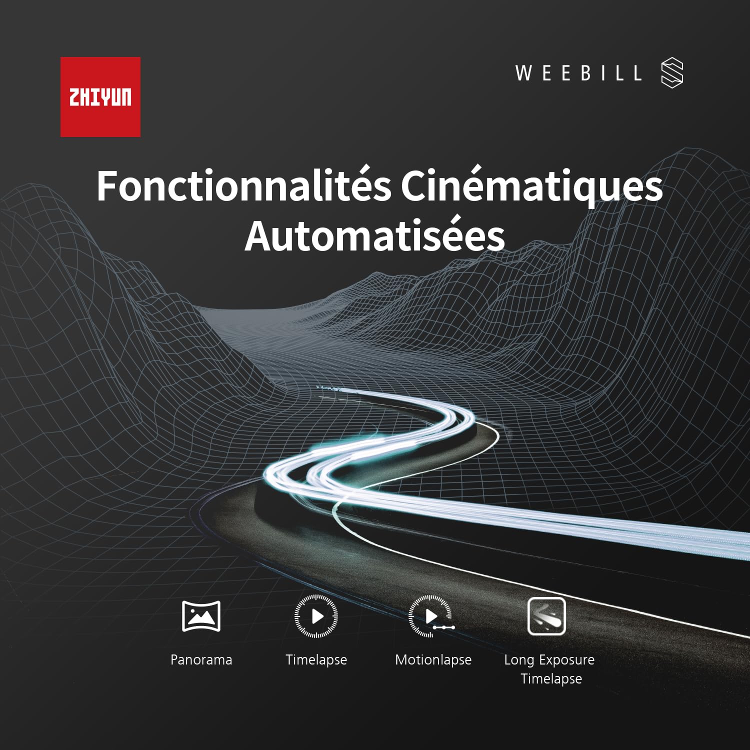 ZHIYUN Weebill S [Official] Stabilisateur Appareil Photo, 3 Axes Gimbal pour Camera DSLR et Mirrorless, Conception Légère, Stabilité Dynamique, Disponible pour Canon/Sony/Panasonic/Nikon/Fujifilm