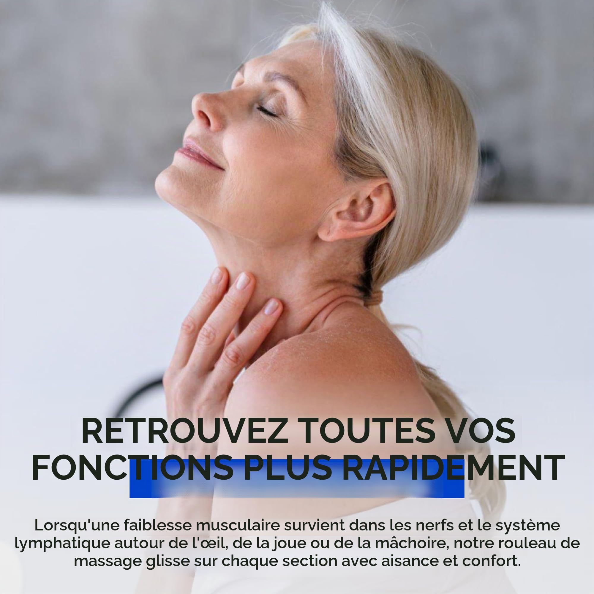 Bell Lot de 2 masseurs de paralysie et stimulateur facial pour paralysie, nerfs et muscles, soulage la raideur et l'inflammation du visage, sous les yeux, la mâchoire, la bouche
