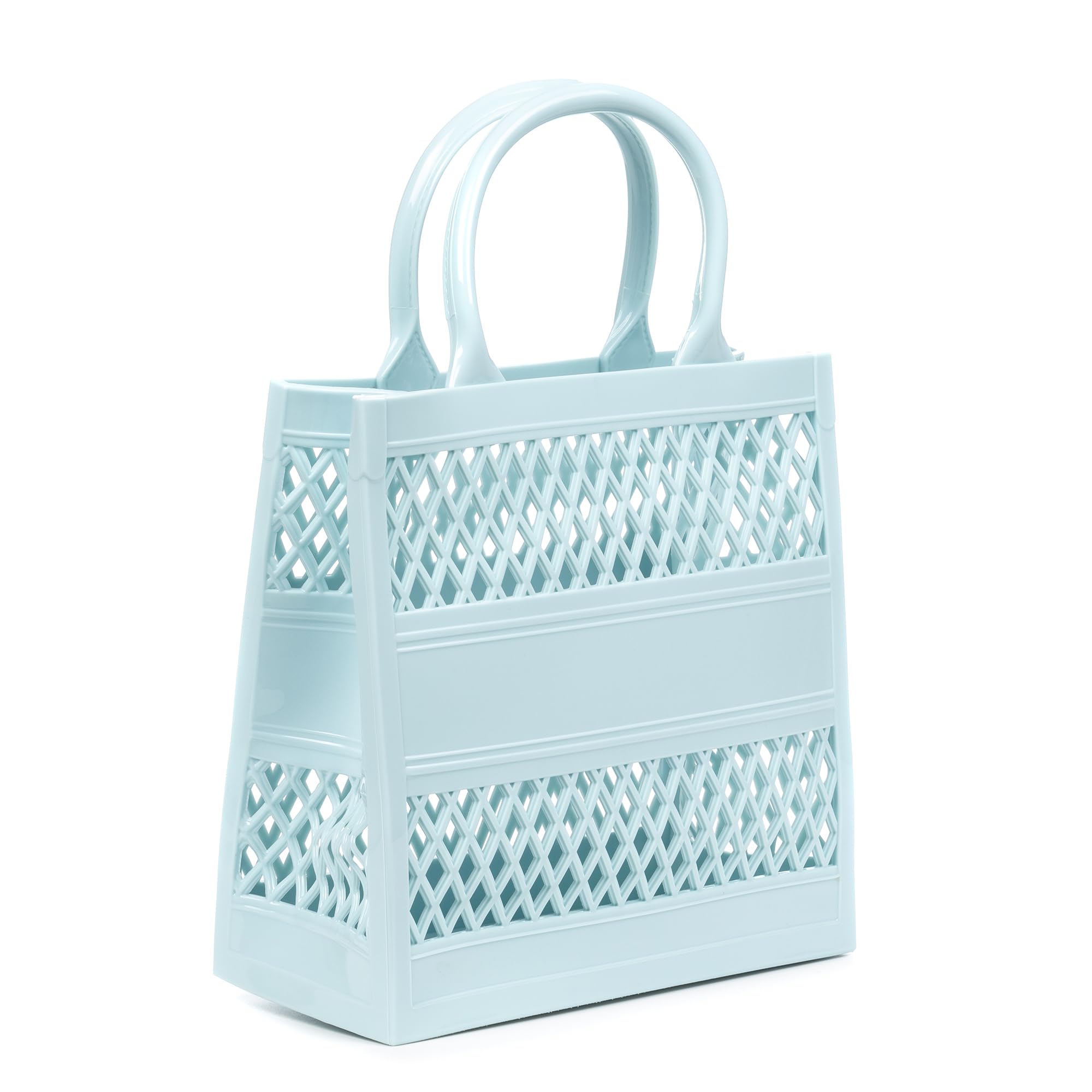 FIRENZE ARTEGIANI Libelula Bag Shopper Basket Rigid Silicone 19 x 10 x 20 cm Colour: Light Blue, light blue, Utility - Image 2