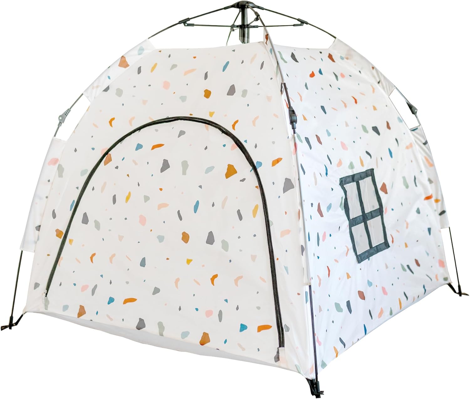Kids Popup Play Tent, No Setup Required, Neutral Color, 4x4x4' (terrazzo)