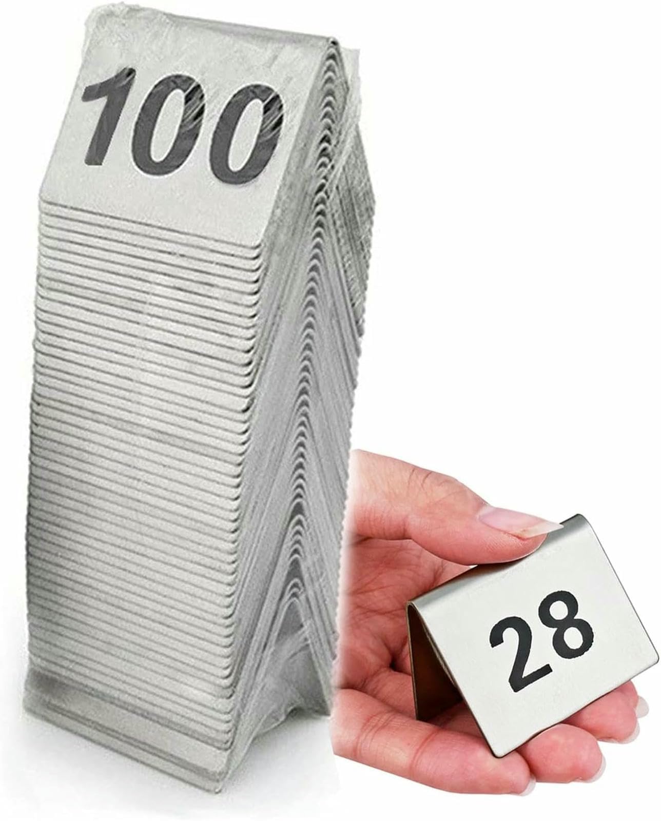 Signes de numéros de table en métal pour banquets et grands mariages
