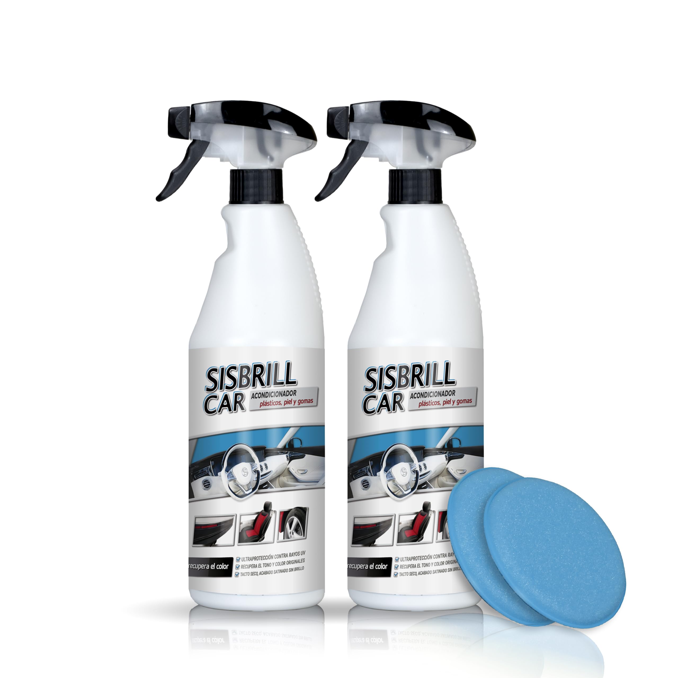 Visita la tienda de Sisbrill Sisbrill Car, Acondicionador de Salpicaderos, Plásticos y Piel - Abrillantador Satinado - Crema pulverizada con Tacto Seco - 750 ml (750 ml) in use