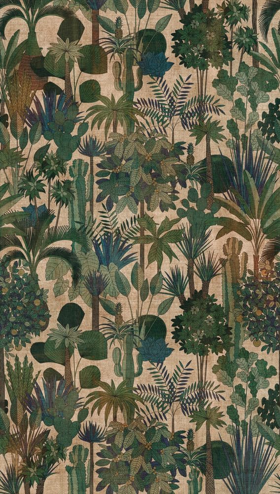 Livingwalls Photo Wallpaper Jungle in Green, Beige, Brown - High-Quality Non-Woven Wallpaper 398631 with Motif on 3.71 m x 2.80 m - Made in Germany