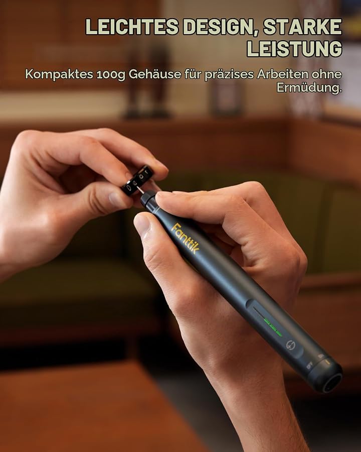 Fanttik F2 Master Eng Gravierstift,schnurlos, 5-Stufen, Drehwerkzeug-Set | wiederaufladbarer Gravierstift mit 22 Bits für Metall, Holz, Glas, Kunststoff, tragbar für Künstler, Bild 7