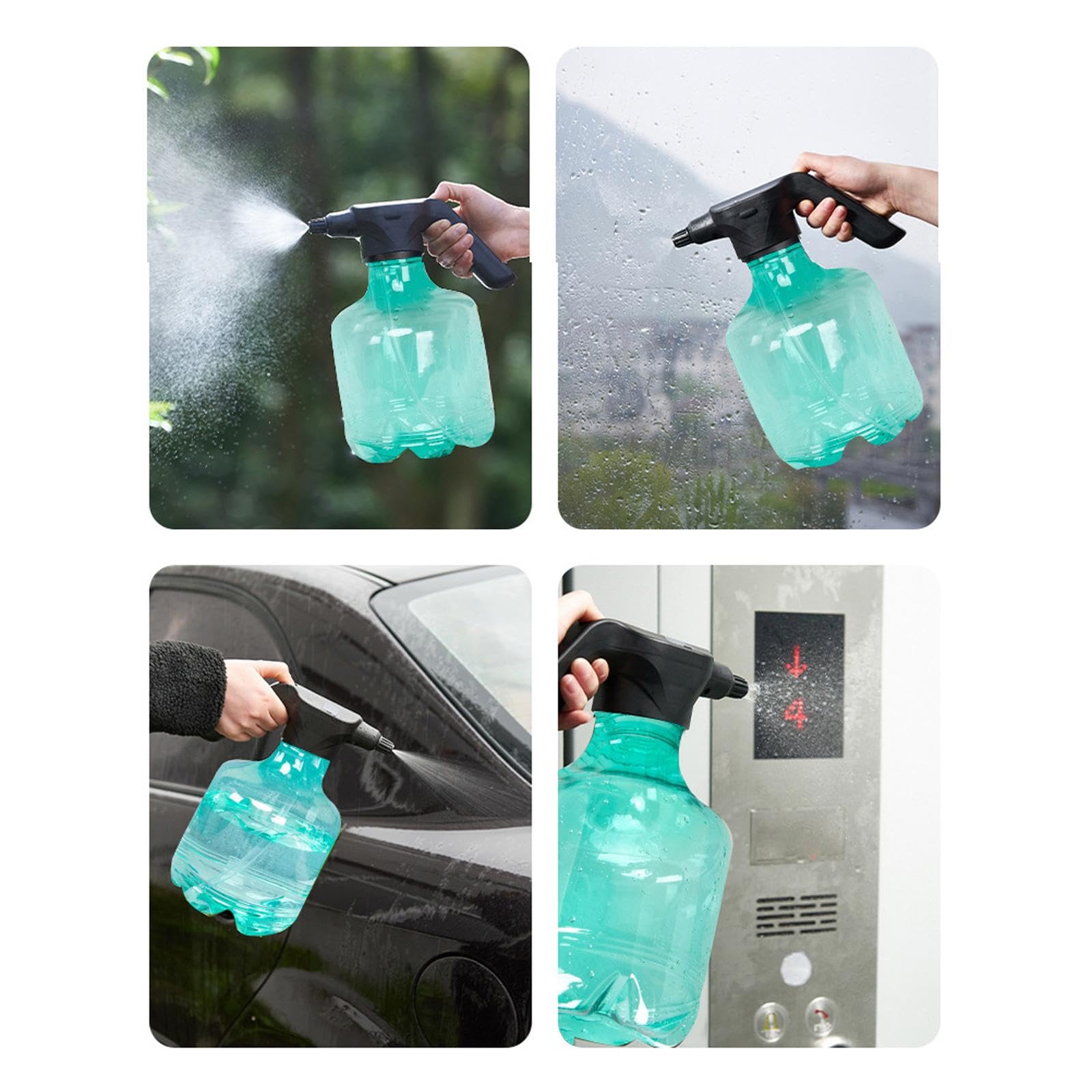 Vaporisateur électrique et Pratique (3 L) avec Buse Rotative pour Plantes D'intérieur et de Jardin, Idéal pour L'arrosage et, Vert
