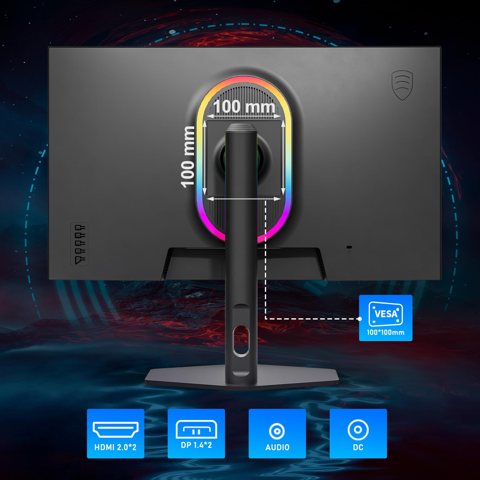 FYHXele Gaming Monitor 27 Inch 380Hz FHD 1080P 0.5ms Frameless