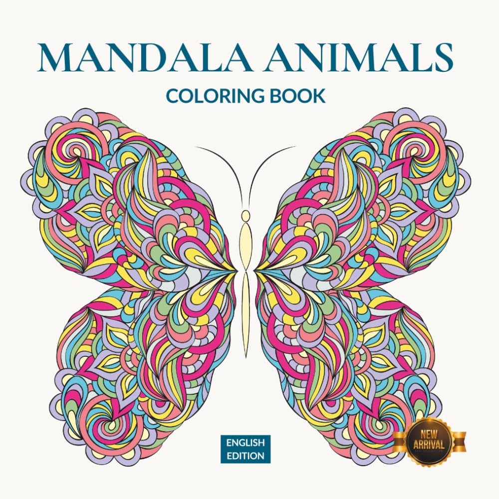 Mandala Animals Coloring Book for Kids and Adults: A relaxing coloring book with mandala animals and fun facts for all ages