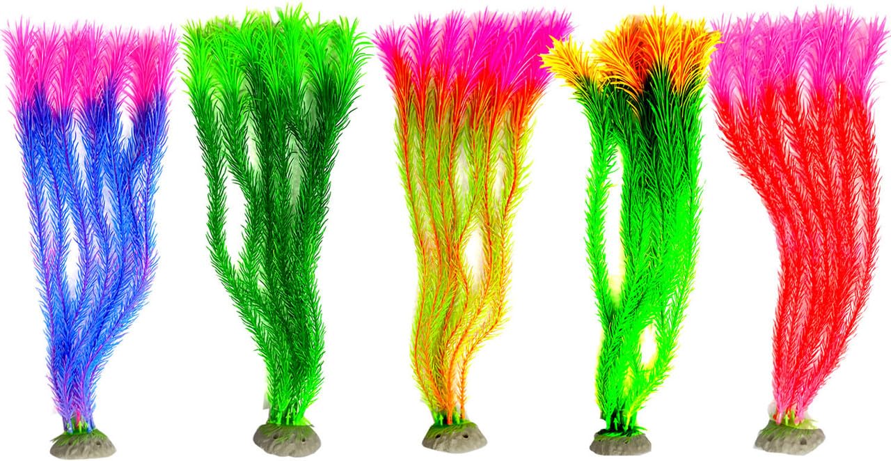 Jainsons Aquarium Plants Plastic Decor Fish Tank Decorations Plants Ornament Safe for All Fish, Large 14.5-inch Tall, Pack of 5 Plants (B0D2J4QH78) Amazon Price History, Amazon Price Tracker