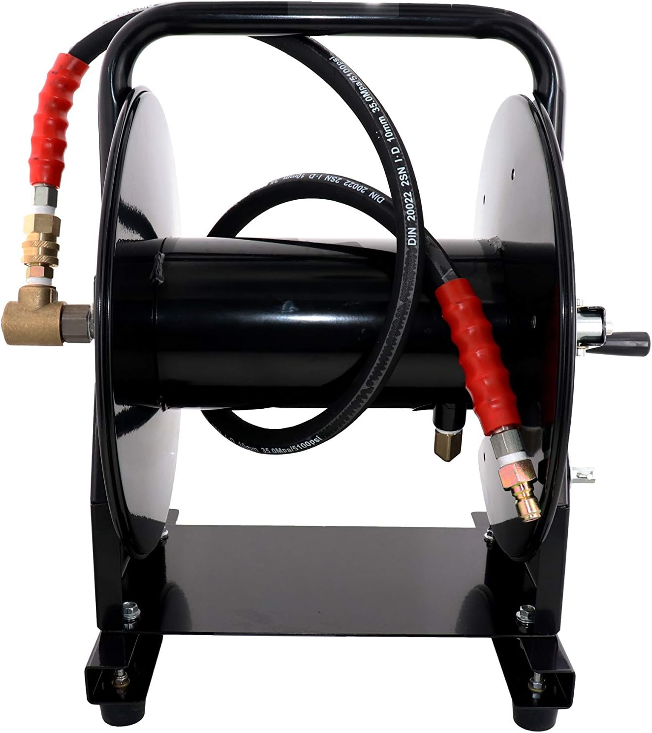 Erie Tools 5000 PSI 3/8" x 200' Portable Hose Reel for High Pressure Power Washer and Sewer Jetter