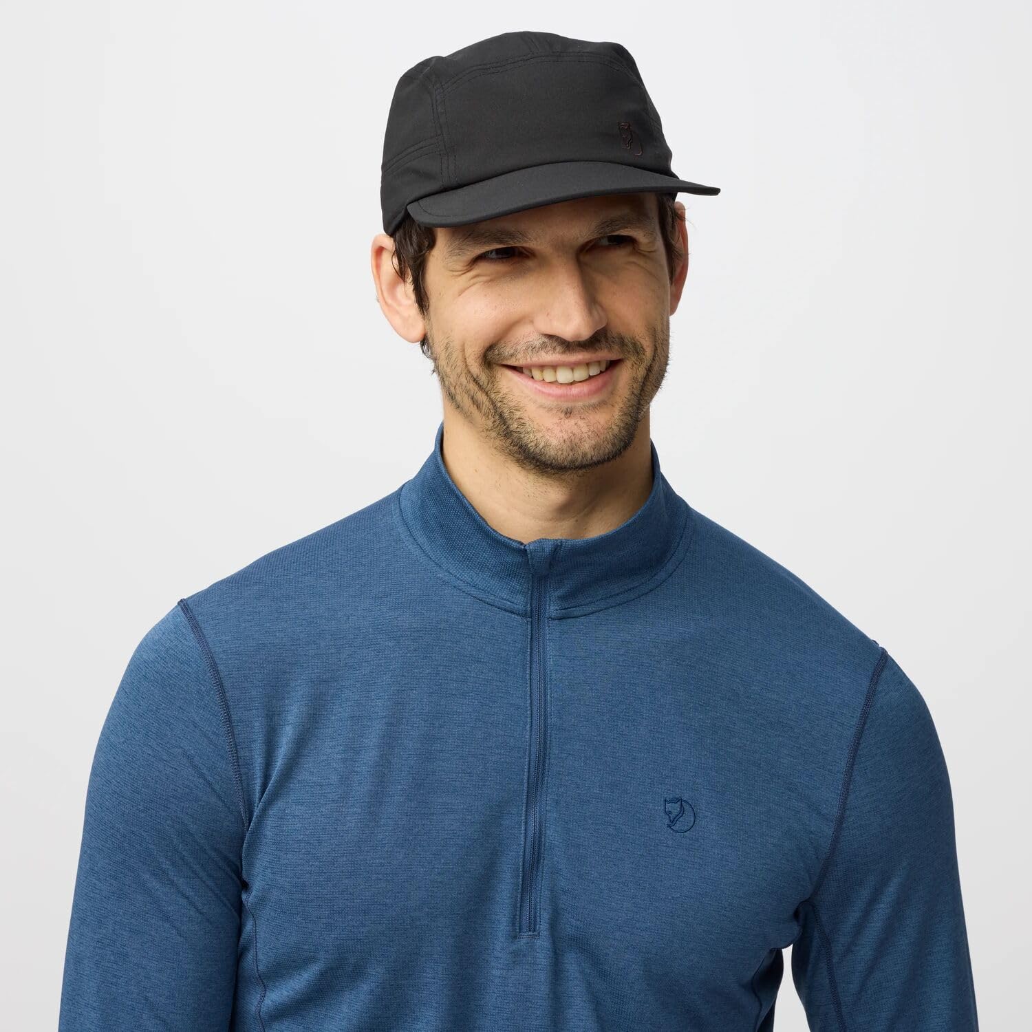 Fjällräven Męski T-shirt Abisko Day Hike Half Zip T-shirt, niebieski indygo, L