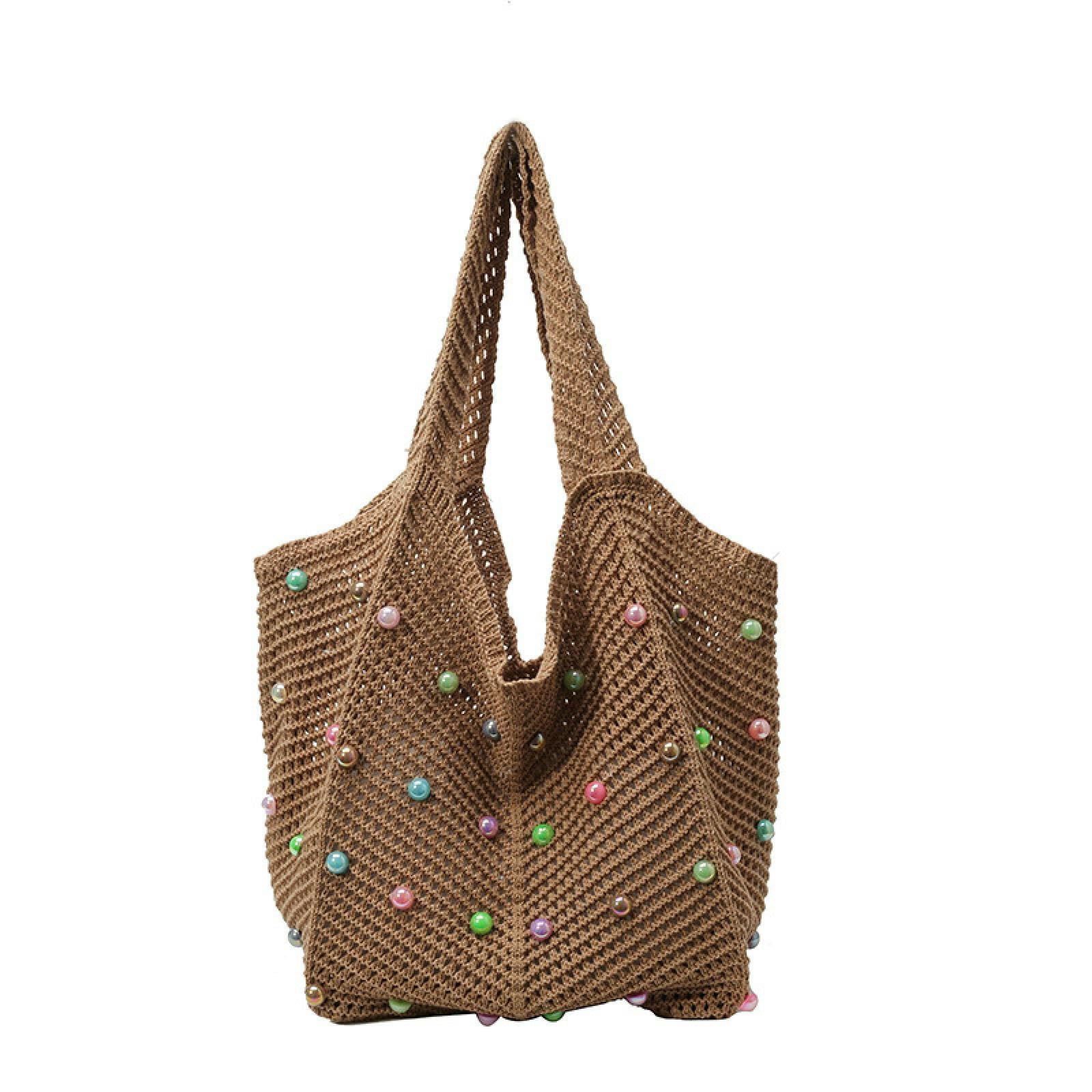Sac tricoté à main en kaki : l'élégance du tissé fait main pour sublimer votre style
