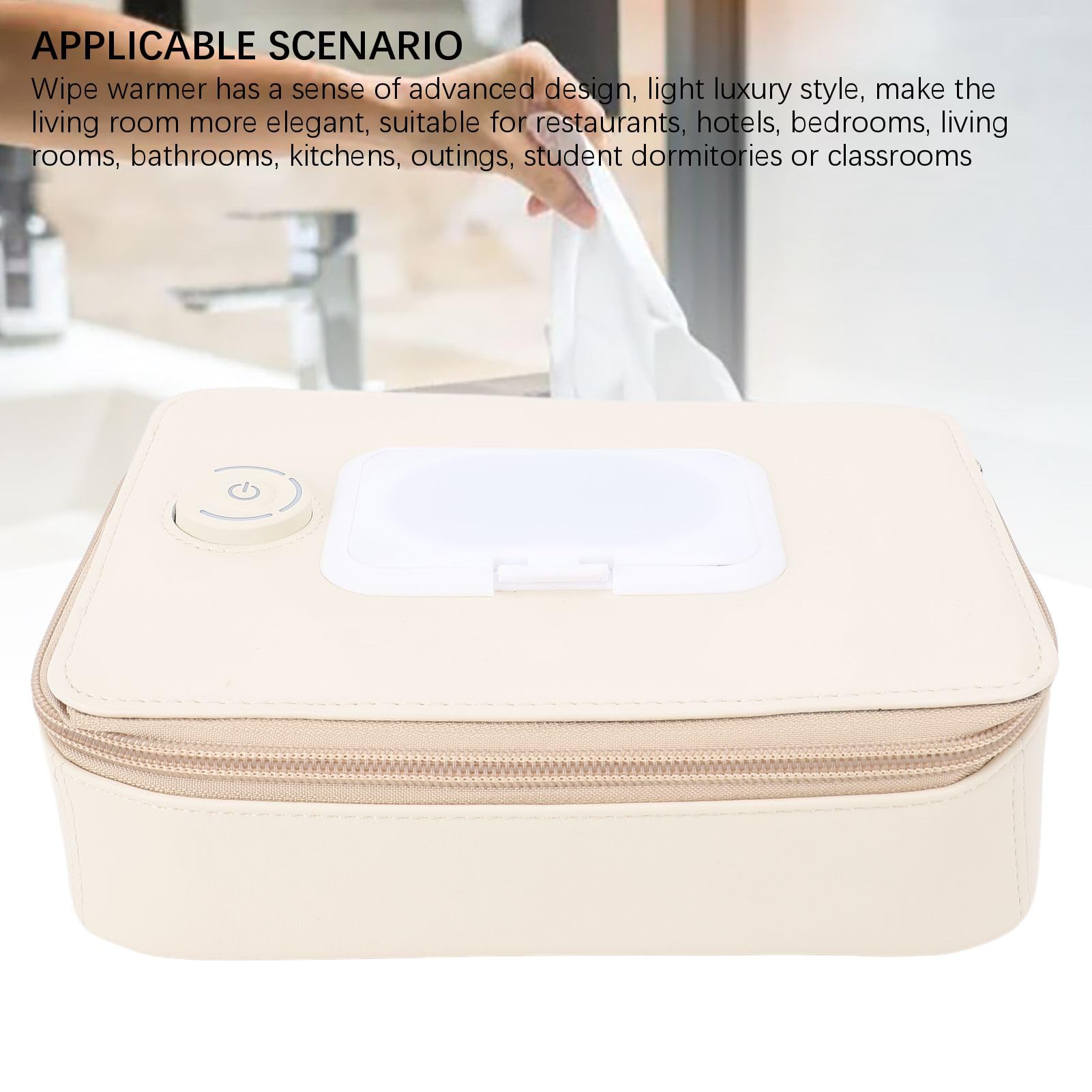 Fafeicy Scaldasalviette per Neonati, Scatola per Fazzoletti in Pelle PU, Salviette Umidificate a Temperatura Costante per la Casa e il Viaggio