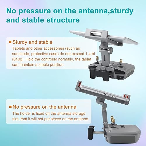 Miniatura 4 de Soporte para tablet RC N2/N1 de 4.7-12.9 pulgadas para DJI Air 2S, Mavic Air 2/3, Mini 2/3/4 Pro, Mavic 3 Classic Drone Remote Controller,