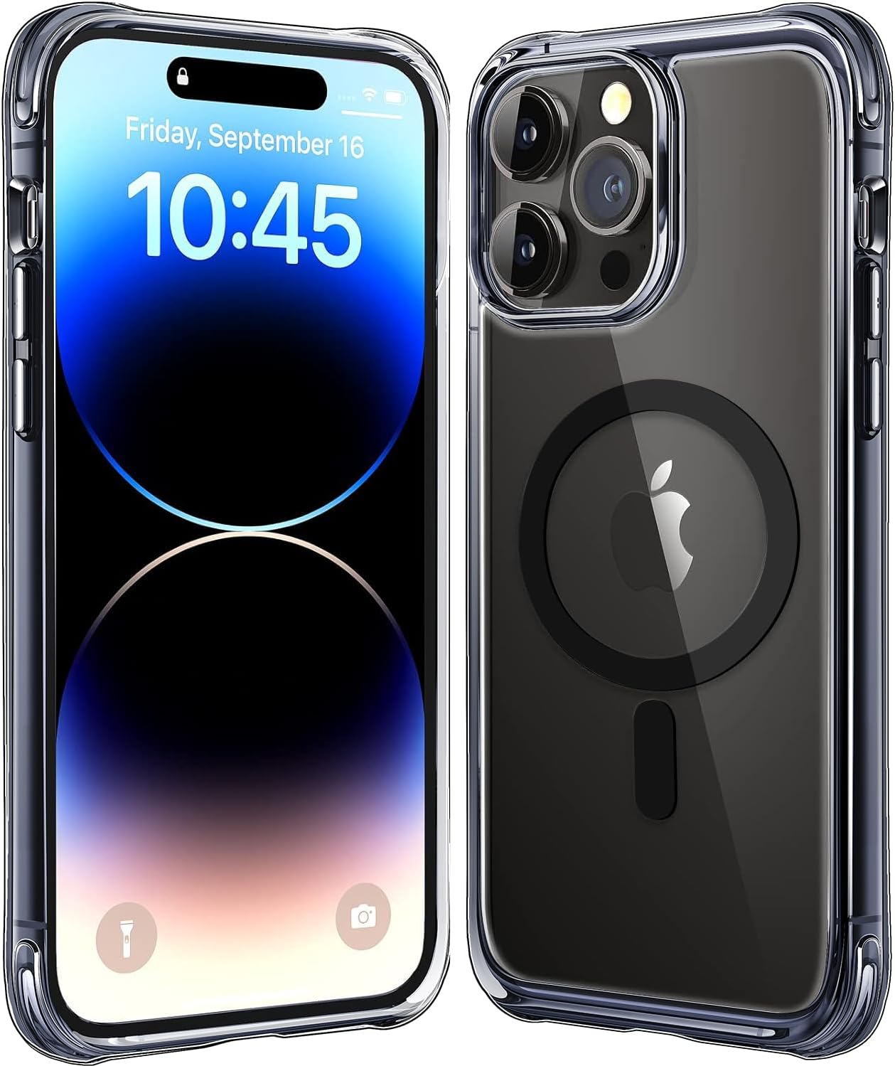 Mkeke Magnetic Black for iPhone 14 Pro Max Case,[Compatible with