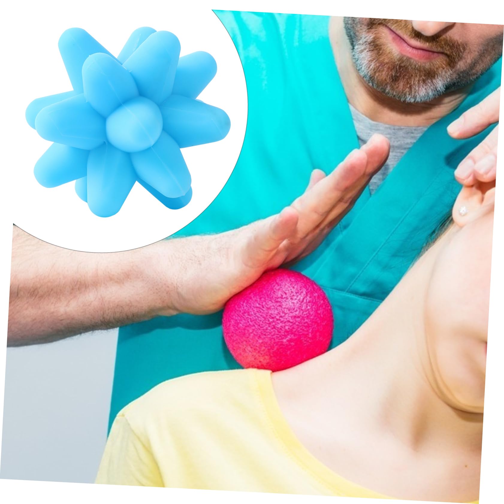 Accessori Per Yoga XaiPliung - Fascia In Pelle PU Con Palla In Silicone Rosso | Design Impermeabile E Regolabile - Foto 4