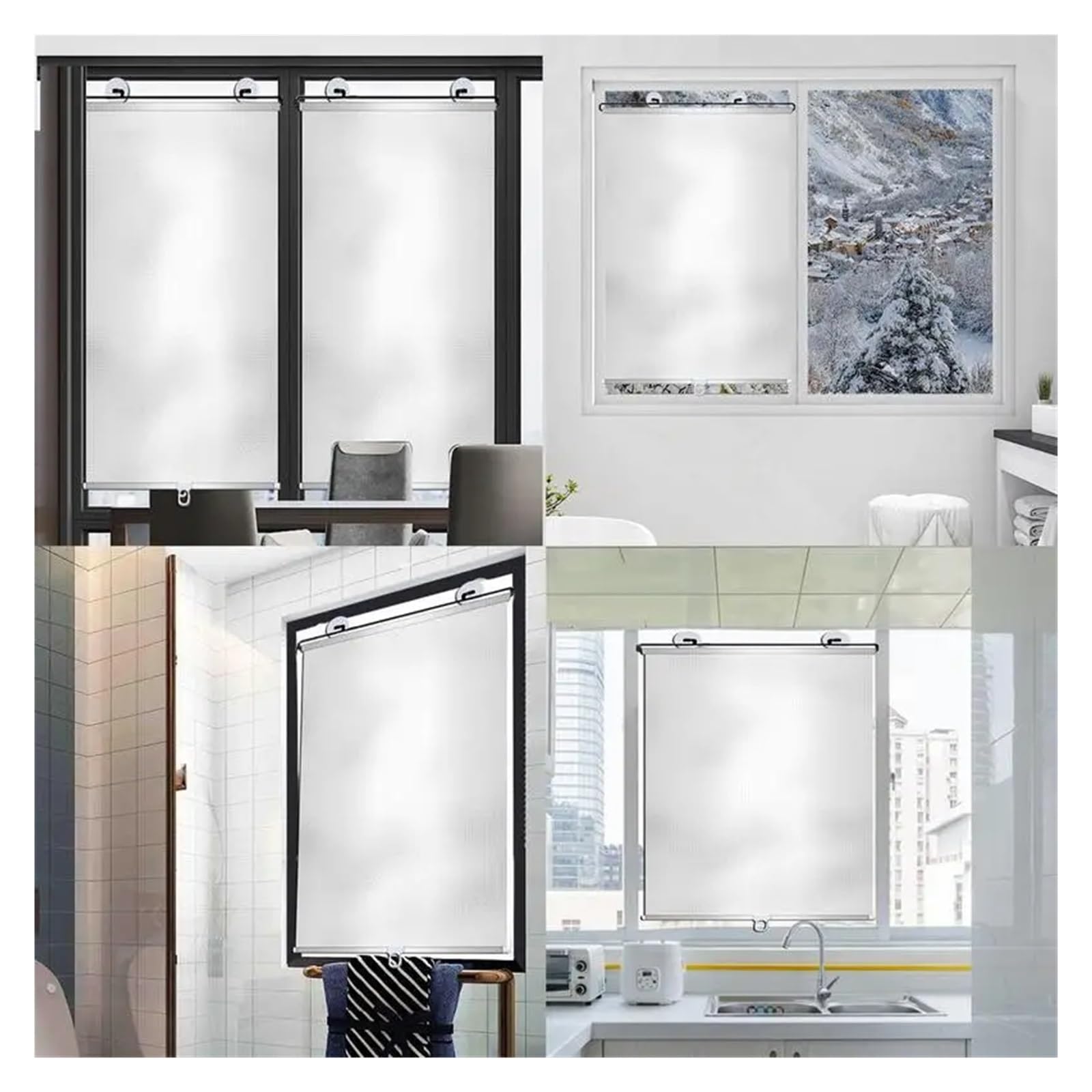 Protezione Solare Auto Parasole Interna Tenda Parasole Avvolgibile Automatica In PVC Con Rullo Parasole Per Auto, Tenda Oscurante Con Ventosa, Tenda Parasole Per Finestrini Auto(58 x 125cm)