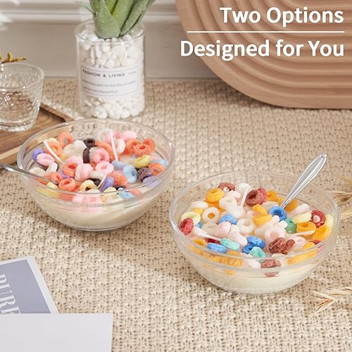 Miniatura 3 de Cuenco grande para velas de cereales linda vela con bucles de frutas velas frescas en forma de comida que se ven reales perfumadas a vainilla con 3