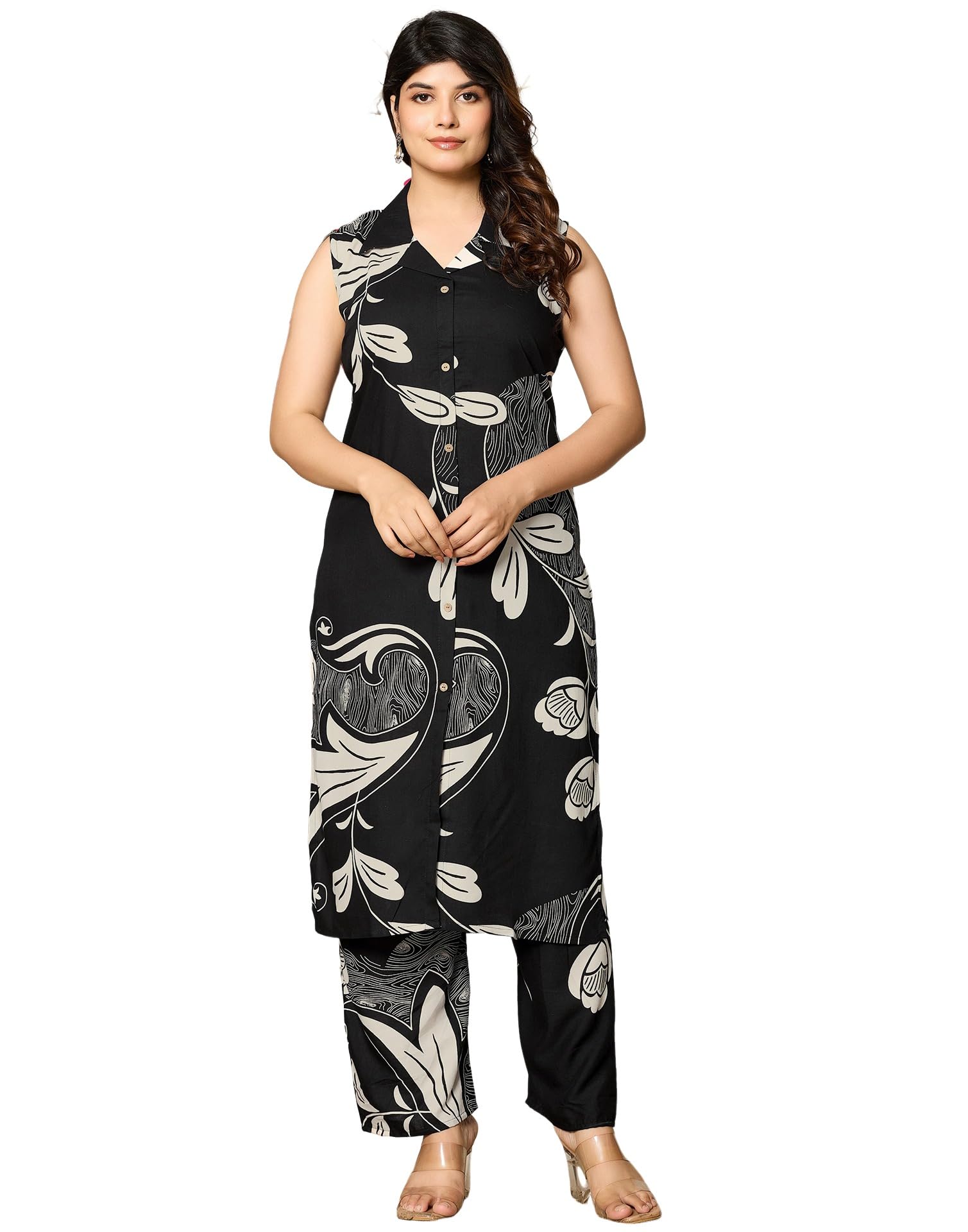 Women's Co Ord Set | Printed Rayon A-Line Co Ord Set | Beautiful Two Piece Ethnic Set