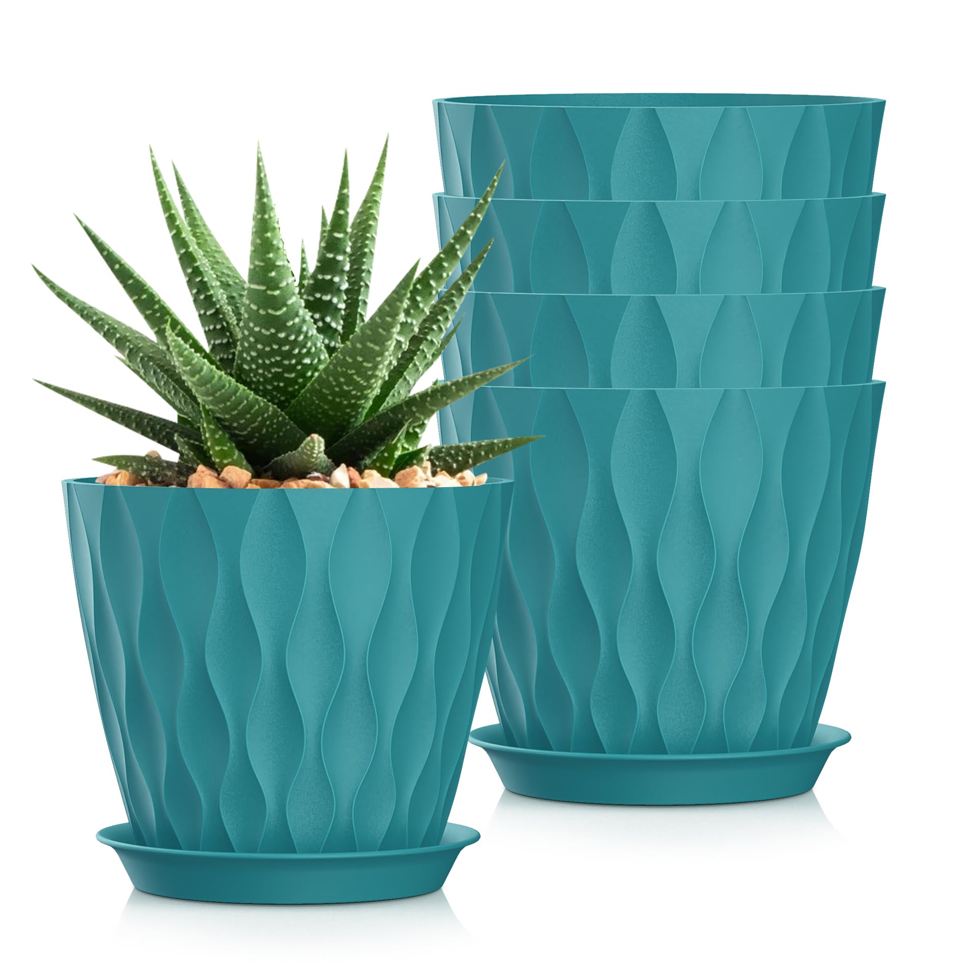 Colorful 4 Inch Plant Pots - 6 Pack -22 Colorful 4 Inch Plant Pots - 6 Pack -22