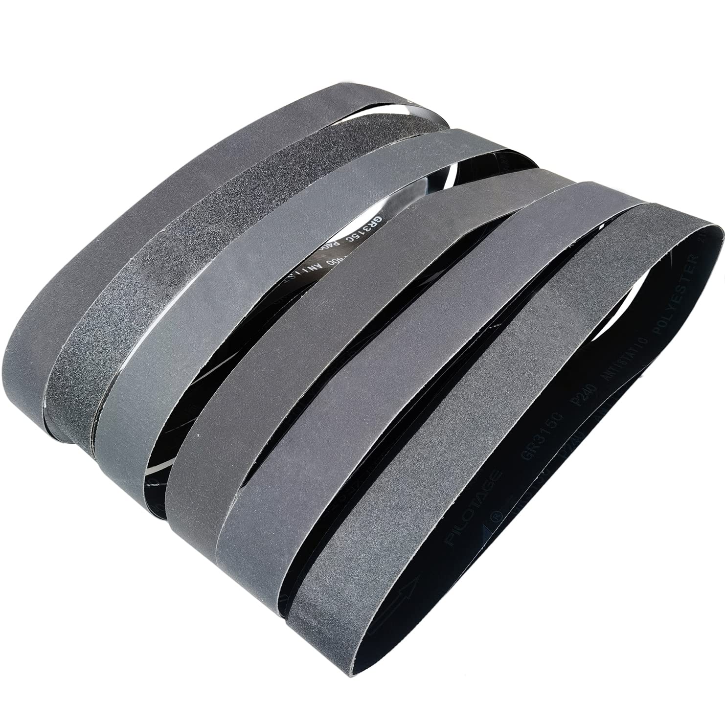 Lote de 12 bandas abrasivas de carburo de silicio de alto rendimiento, 5 x 106,7 cm, grano 120 240 400 600 800 1000