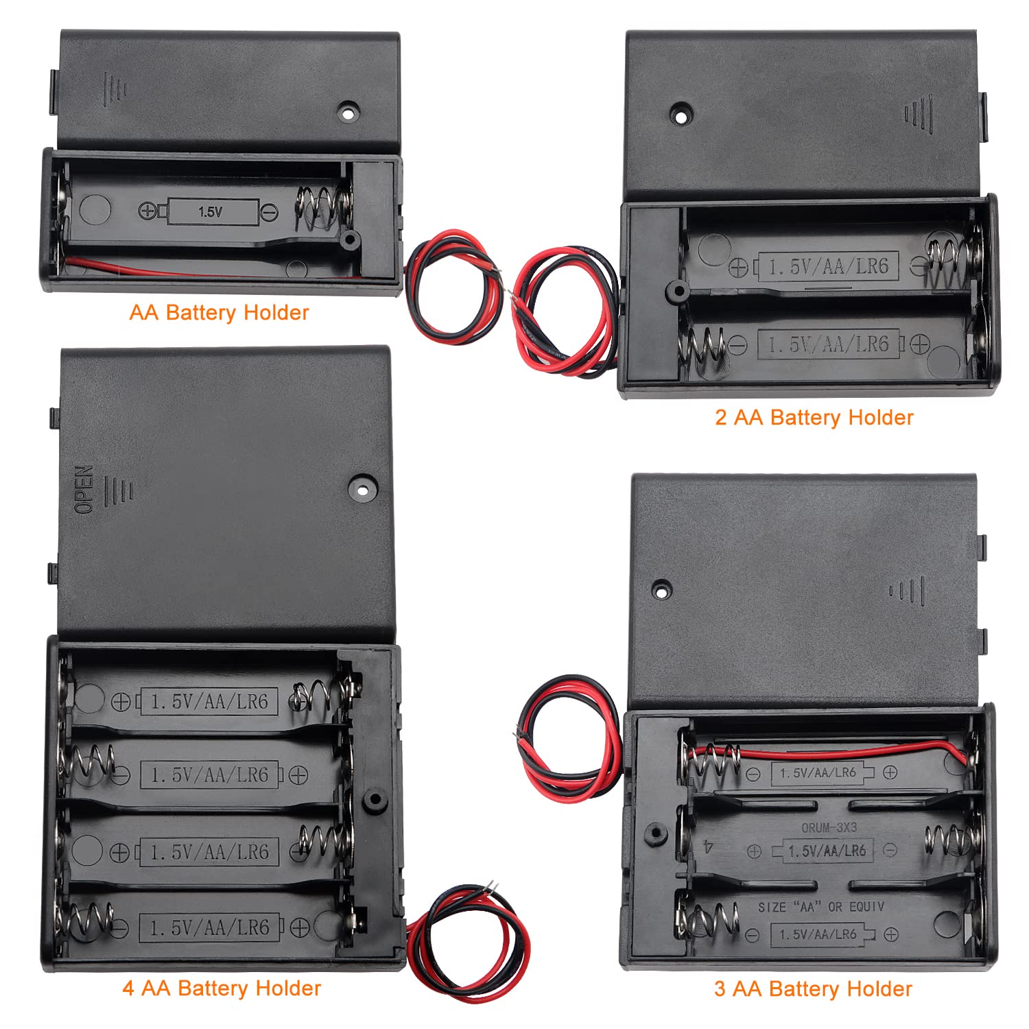 With Leads Portabatterie 2-AA, Incluso Con Interruttore - It Supporto Batteria - Foto 6