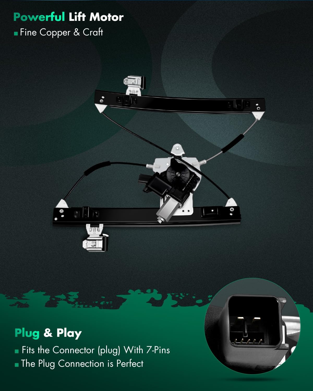 SCITOO Power Window Regulator with Motor Assembly, Part No: 748-974 Front Driver Side Window Regulator Replacement Fit for Chevrolet Cruze 2011-2015