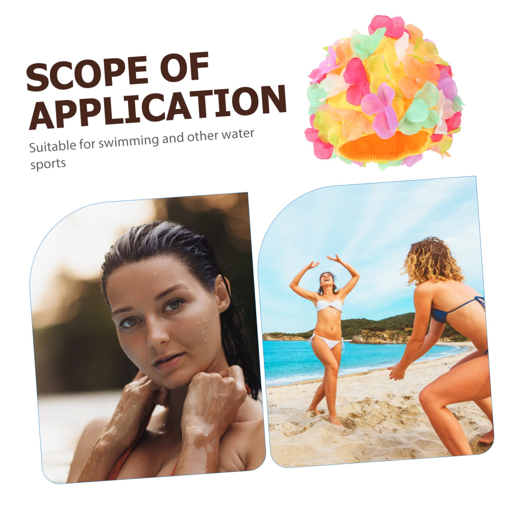 UKCOCO Bonnet de Bain pour Élastique Confortable pour Cheveux Longs Tresses Dreadlocks Protection Optimale pour Piscine