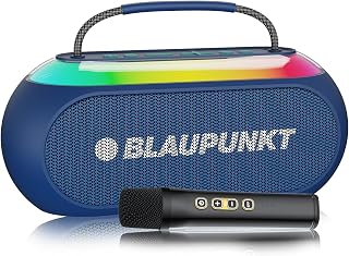 Blaupunkt ATOMIK Kolors 35W Party Speaker Boombox | Powerful Loud & Clear Sound | EFF Voice Changer Wireless Karaoke Mic |... Price In India