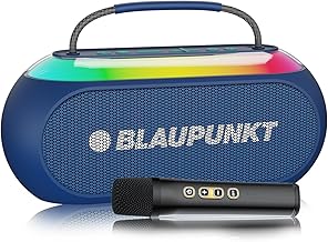 Blaupunkt ATOMIK Kolors 35W Party Speaker Boombox | Powerful Loud &amp; Clear Sound | EFF Voice Changer Wireless Karaoke Mic |...