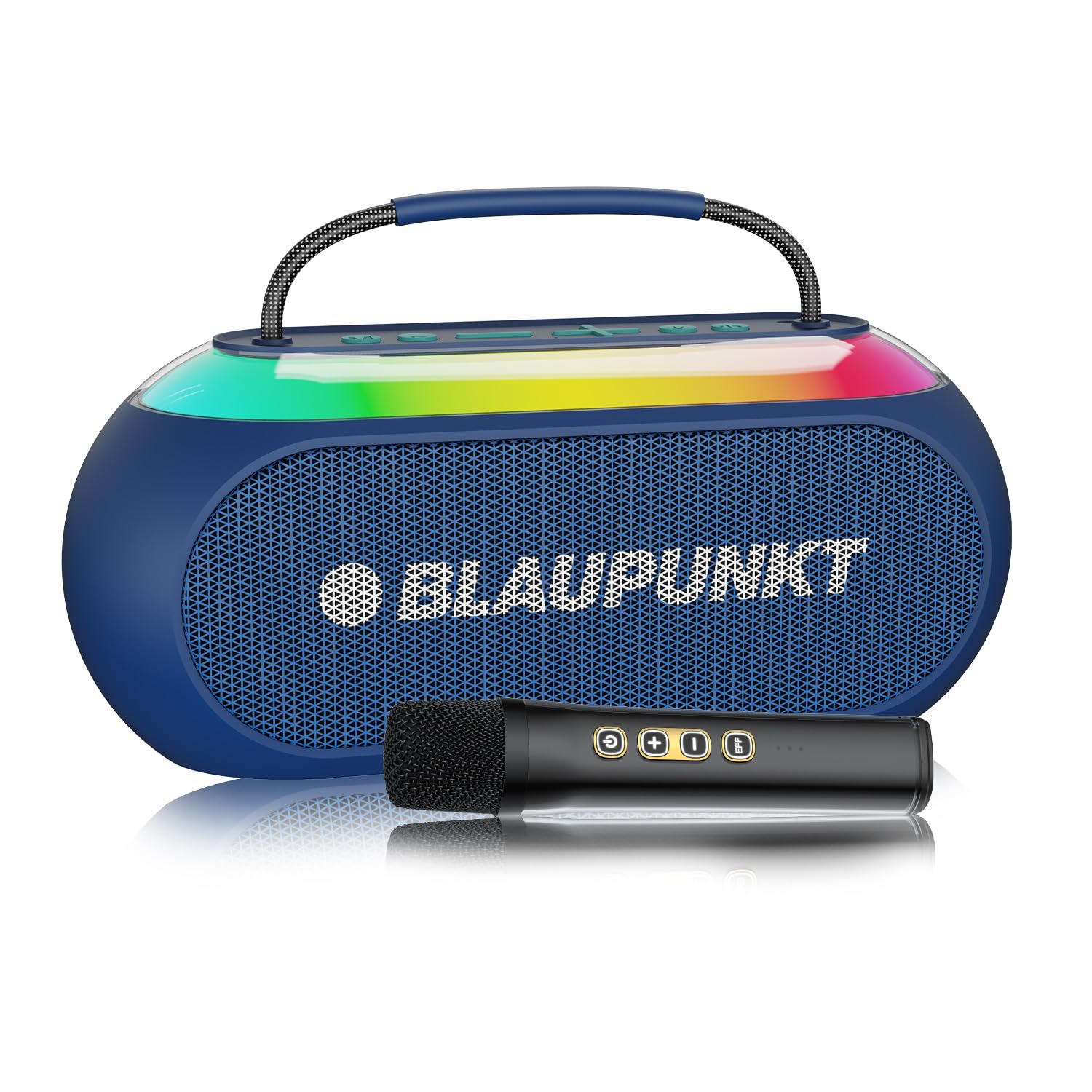 Blaupunkt ATOMIK Kolors 35W Boombox, Unbelievable Loud & Clear Music I Voice Changer Wireless Karaoke Mic I Portable with Easy to Carry Handle | A Perfect Carry Around Sound Partner for Outdoors-image-23