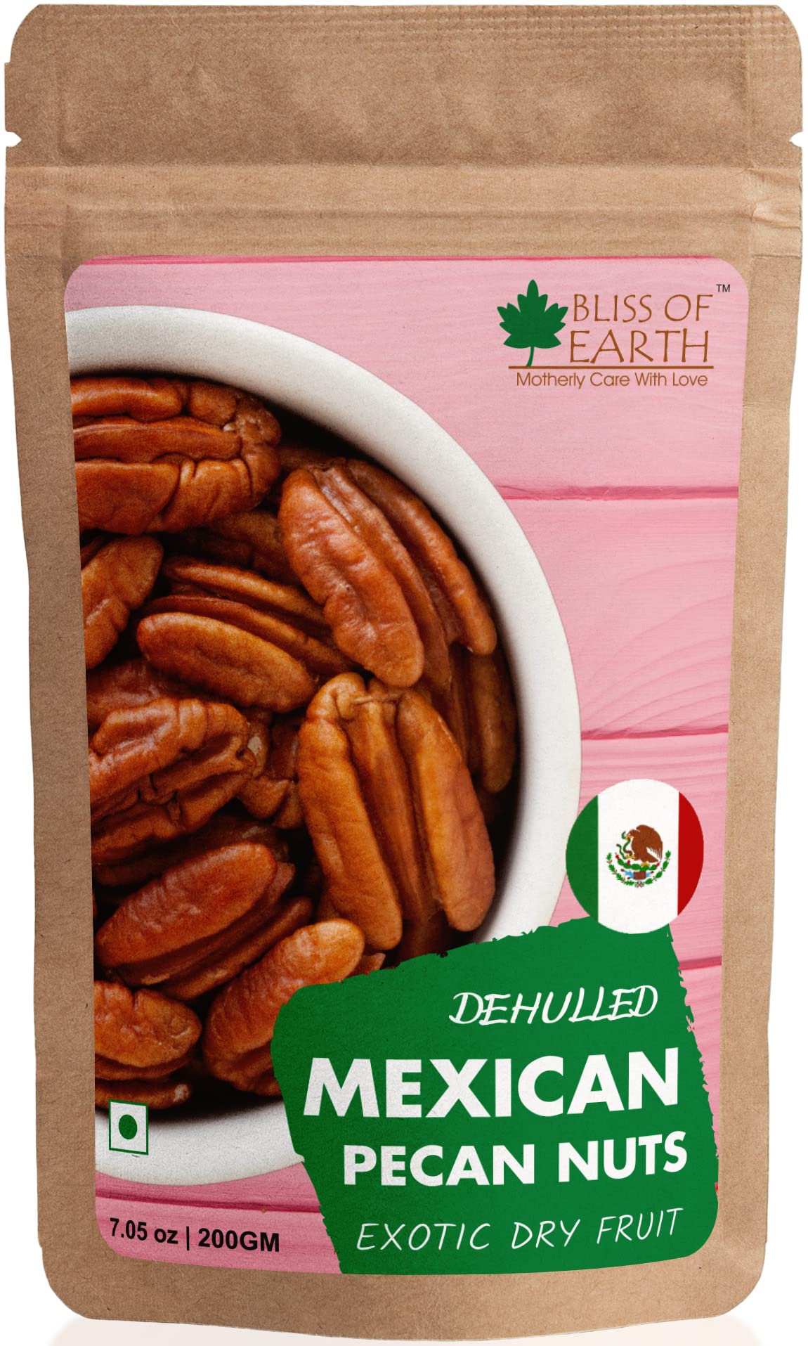 Bliss Of Earth Mexican Pecan Nuts 200 gm, Raw & Dehulled Pecan Halves, Flavonoids Rich Super Food (B098K2NZ73) Amazon Price History, Amazon Price Tracker