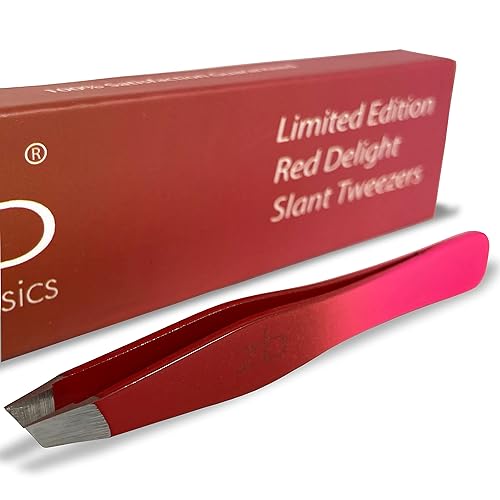 Pinzas  Edición limitada Red Delight Slant Tip  Las mejores pinzas para cejas, depilación facial y tus necesidades de precisión