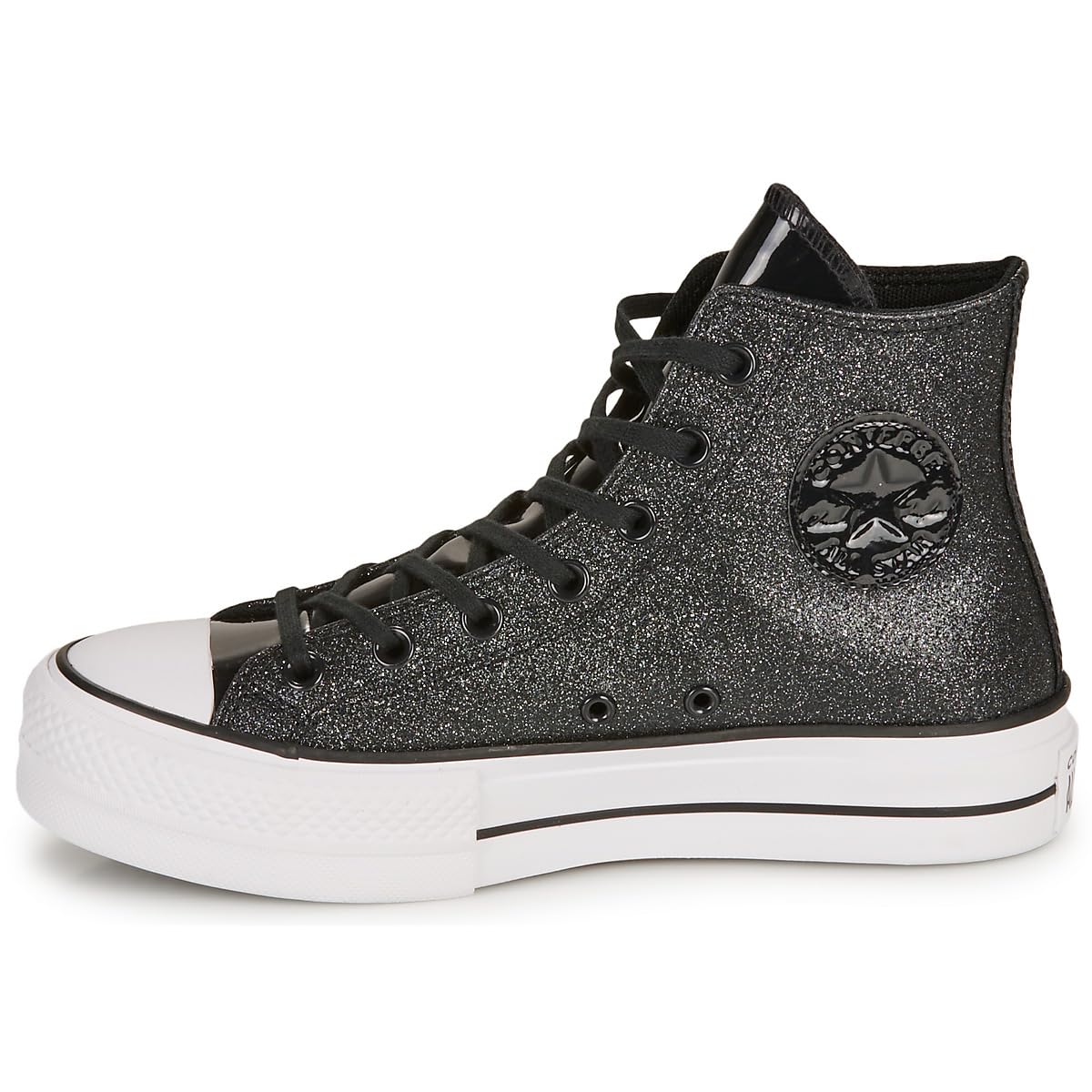 Converse Zapatillas all star suede platforma negro oro.
