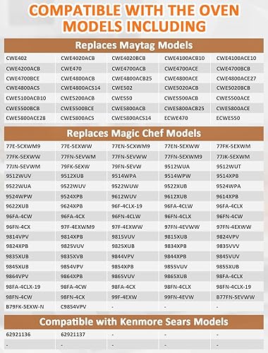 Miniatura 5 de EAGLEGGO Parts Y04000066 Gama Hornear Unidad Elemento de Horno Calefacción para Maytag Magic Chef