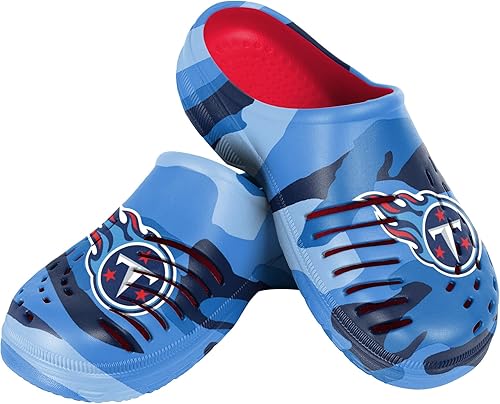 Miniatura 353 de FOCO - Sandalias de agua de jardín con logotipo de equipo de la NFL, para hombre Camuflaje tonal,logotipo grande de bloque