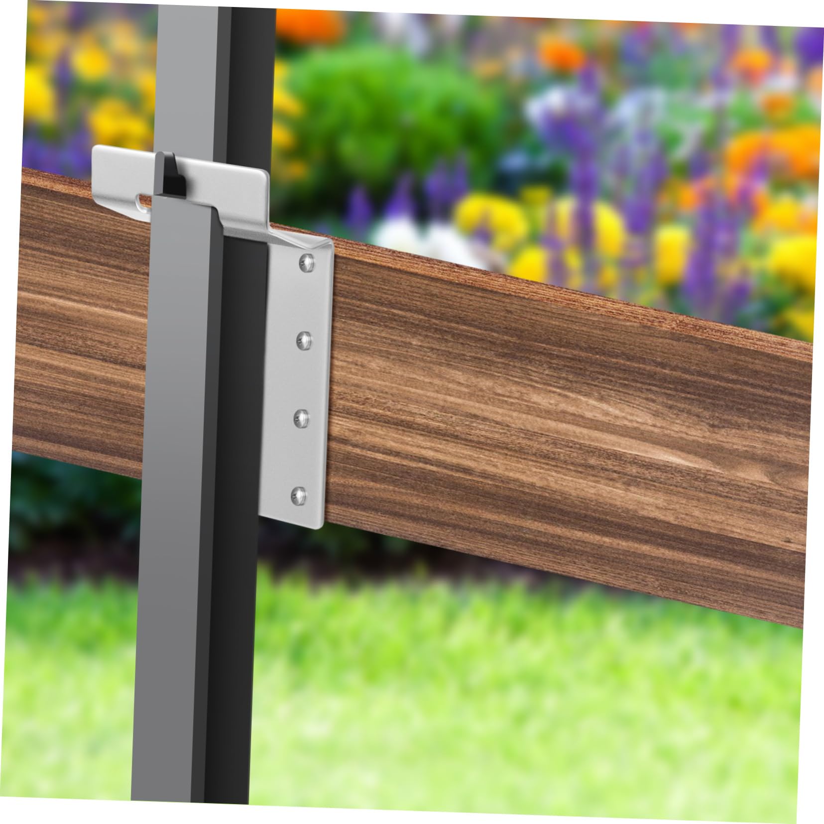 Homoyoyo 6stücke Förmige Pfostenhalterung Für Zäune Metallhalterungen Für Holz-gartenzäune Zaunstützen Zaunbeschläge Pfostenhalterungsset Zaungeländerhalterung