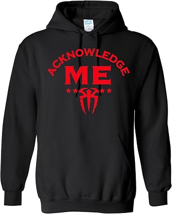 Inspired Acknowledge Roman Rings Hoodie Funny Wrestling Fan Tee |Retro Pro Wrestler Graphic Tee|Funny Apparel | Soft Cotton Casual Fit for Men & Women | Suitable for WWE, Fitness & Gym Lovers