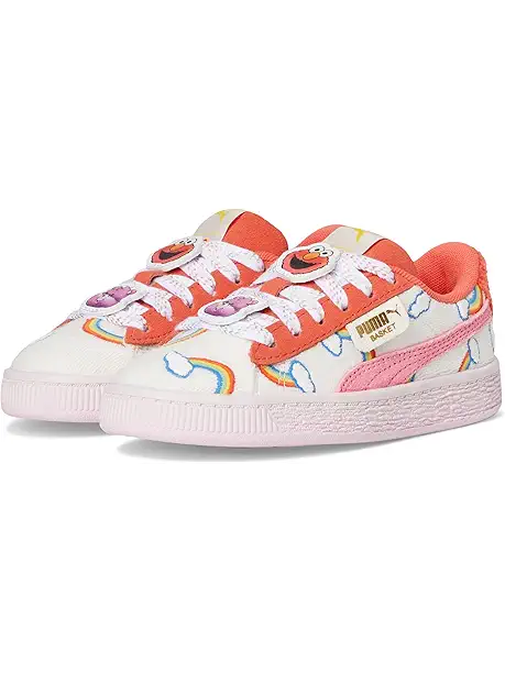 Детские кроссовки PUMA Kids Basket Care Bears X Sesame Street (Little Kid) на каждый день
