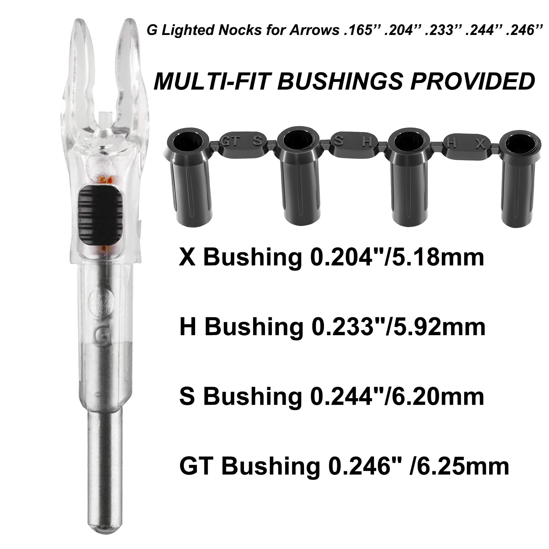 Trackable Nocks Snapklik.com : KEAUP 6/12 Pack G Lighted Nocks For Arrows