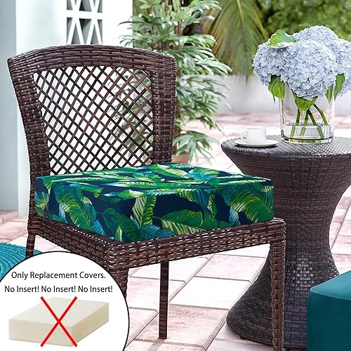 Miniatura 2 de Magpie Fabrics Juego de 2 fundas de cojín para patio (solo funda de repuesto, sin relleno), funda de cojín impermeable para interiores y exteriores