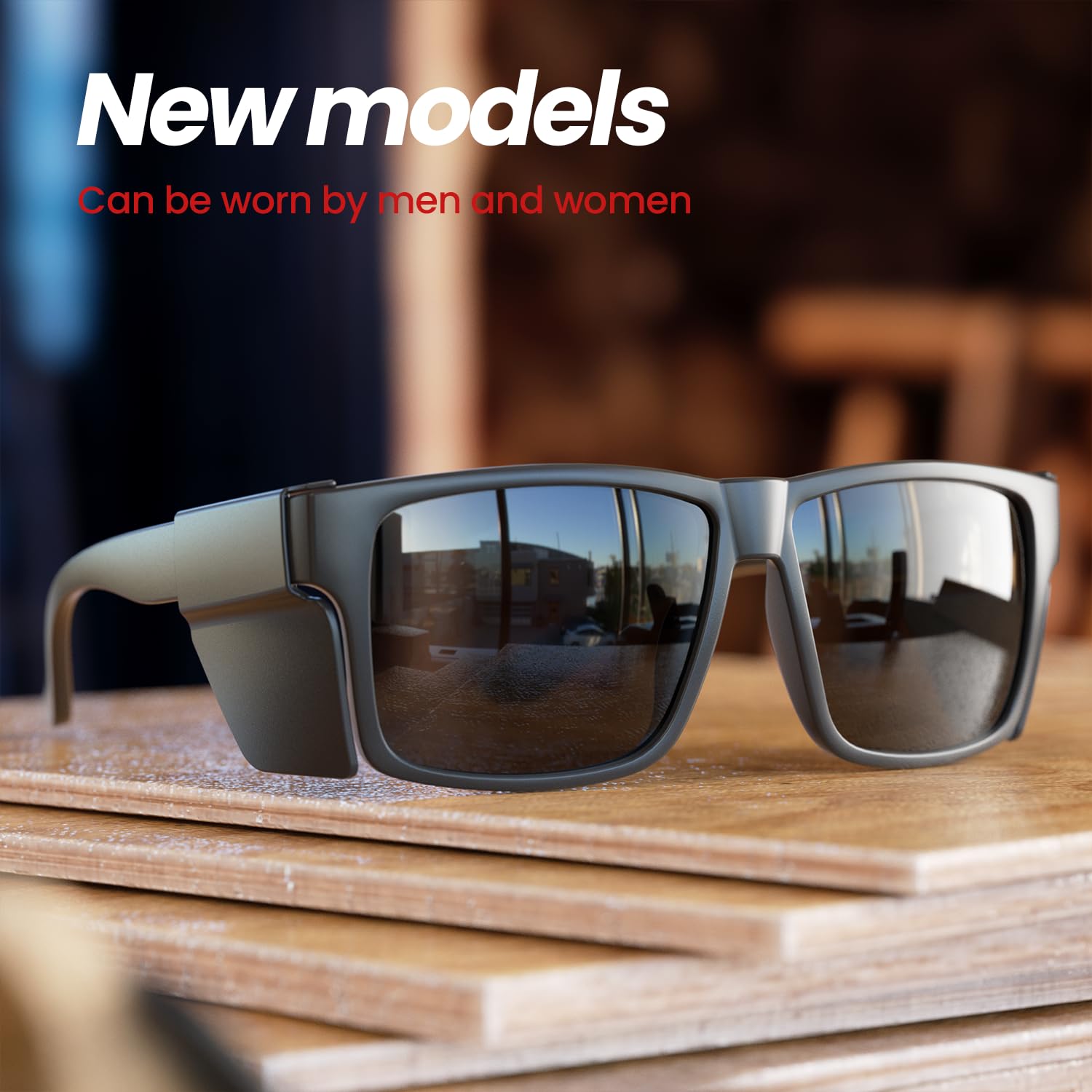 Gafas de seguridad de moda con protectores laterales, antivaho y antiarañazos, protección ANSI z87.1 UV400